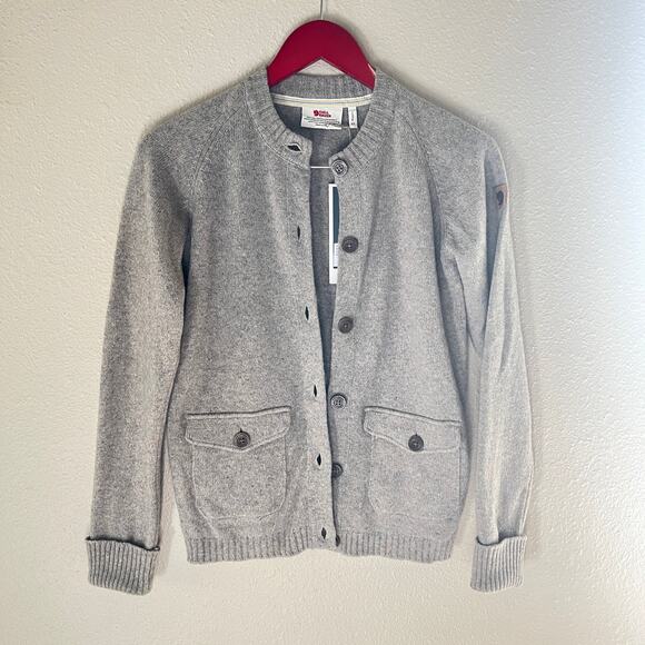 NEW FJALLRAVEN Greenland Re-Wool Cardigan in Driftwood - Picture 2 of 11